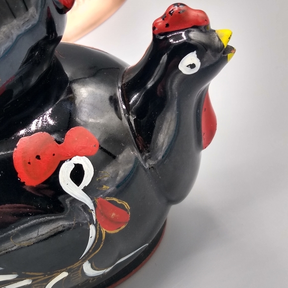 Stacking Redware Chicken Teapot Set Cream Sugar - Picture 12 of 16